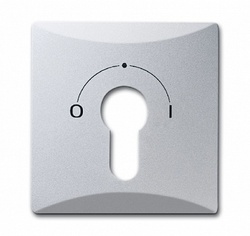 ABB Allwetter 44 Плата центральная с поворотной ручкой, с маркировкой для выключателя с зам. 2733 USL-101, IP44, серебристый алюминий арт. 1710-0-3806