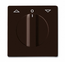 ABB Allwetter 44 Плата центральная с поворотной ручкой, с маркировкой для жалюзи 2712/2713 U и 2722/2723 U, IP44, коричневый арт. 1710-0-3801