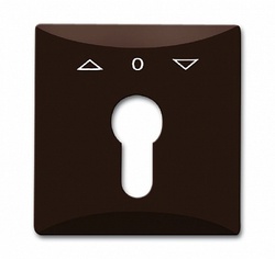 ABB Allwetter 44 Плата центральная с поворотной ручкой, с маркировкой для жалюзи с зам. 2712/2713 U и 2722/2723 U, IP44, коричневый арт. 1710-0-3803