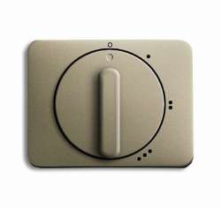 ABB Alpha exclusive Плата центральная с поворотной ручкой для переключателя на 3 положения 2710 U, палладий арт. 1710-0-3464