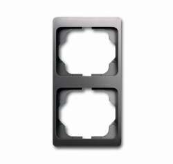 ABB Alpha exclusive Рамка 2-постовая, вертикальная, платина арт. 1754-0-4375