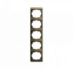 ABB Alpha exclusive Рамка 5-постовая, вертикальная, бронза арт. 1754-0-4390