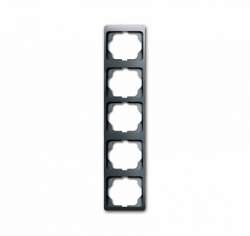 ABB Alpha exclusive Рамка 5-постовая, вертикальная, платина арт. 1754-0-4381