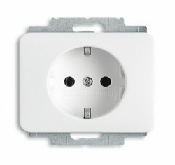 ABB Alpha nea Розетка с/з 16А 250В, белый глянцевый арт. 2011-0-3124