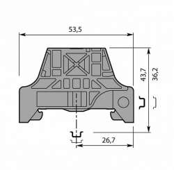 ABB BAM4 Фиксатор торцевой для рейки DIN3, универсальный арт. 1SNK900001R0000