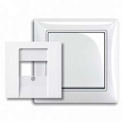 ABB BJB Basic 55 Бел Накладка аудиорозетки и ТЛФ/комп ТАЕ розеток арт. 1724-0-4275