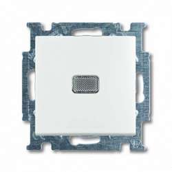 ABB BJB Basic 55 Бел Переключатель 1-клавишный с подсветкой и N-клеммой арт. 1012-0-2143