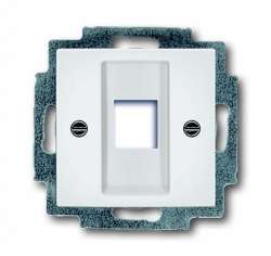 ABB BJB Basic 55 Бел Плата центральная  1-я для коммуникац розеток 0210, 0211 и 0219 арт. 1753-0-0213