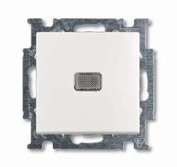 ABB BJB Basic 55 Бел Выключатель кнопочный 1-клавишный, с линзой, без лампы, НО контакт арт. 1413-0-1081