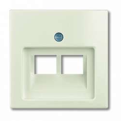 ABB BJB Basic 55 Беж Накладка 2-ой ТЛФ/комп розетки наклонной арт. 1753-0-0097