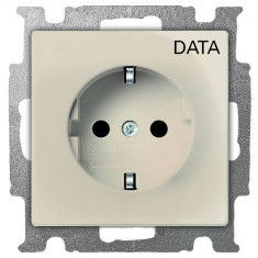 ABB BJB Basic 55 Беж Розетка с/з с маркировкой DATA арт. 2011-0-3856