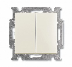 ABB BJB Basic 55 Беж Выключатель 2-х клавишный арт. 1012-0-2148