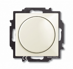 ABB BJB Basic 55 Шале (бел) Светорегулятор поворотно-нажимной 60-400 Вт для л/н арт. 6515-0-0847