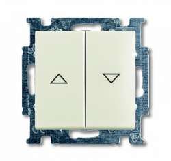 ABB BJB Basic 55 Шале (бел) Выключатель жалюзийный кнопочный арт. 1413-0-1102