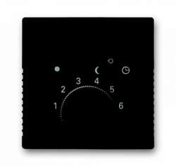 ABB BJB Basic 55 Шато (чёрн) Накладка для терморегулятора (мех. 1094 U, 1097 U) арт. 1710-0-3934