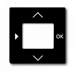 ABB BJB Basic 55 Шато (чёрн) Накладка для терморегулятора (мех. 1098 U, 1098 UF) арт. 6430-0-0393