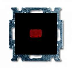 ABB BJB Basic 55 Шато (чёрн) Переключатель 1-клавишный с подсветкой и N-клеммой арт. 1012-0-2180
