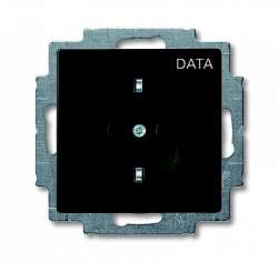 ABB BJB Basic 55 Шато (чёрн) Розетка с/з с маркировкой DATA арт. 2011-0-6143