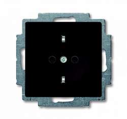 ABB BJB Basic 55 Шато (чёрн) Розетка с/з с защитными шторками арт. 2013-0-5338