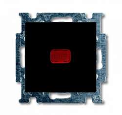ABB BJB Basic 55 Шато (чёрн) Выключатель кнопочный с полем для надписи арт. 1413-0-1097