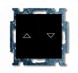 ABB BJB Basic 55 Шато (чёрн) Выключатель жалюзийный кнопочный арт. 1413-0-1098