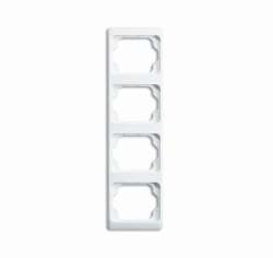 ABB BJE Alpha Exclusive Бел глянц Рамка 4-ая верт арт. 1754-0-4156