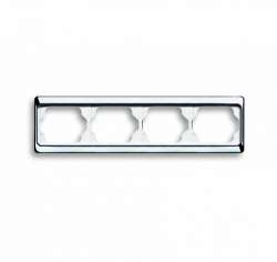 ABB BJE Alpha Exclusive Хром Рамка 4-ая гориз арт. 1754-0-4164