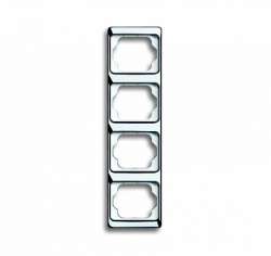 ABB BJE Alpha Exclusive Хром Рамка 4-ая верт арт. 1754-0-4165