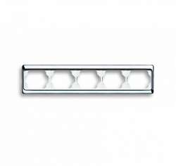 ABB BJE Alpha Exclusive Хром Рамка 5-ая гориз арт. 1754-0-4166