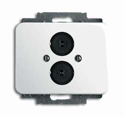 ABB BJE Alpha Nea/Exl Бел глянц Аудиорозетка 2-ая арт. 1723-0-0204