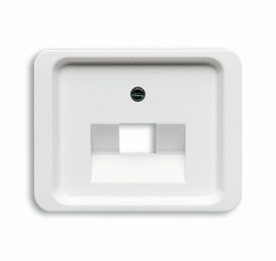 ABB BJE Alpha Nea/Exl Бел глянц Накладка 1-й ТЛФ и комп розетки наклонной (мех 213/16) арт. 1710-0-2025