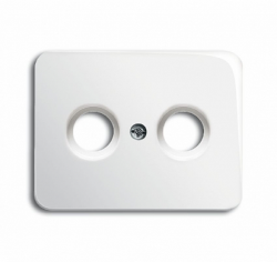 ABB BJE Alpha Nea/Exl Бел глянц Накладка TV розетки (TV+FM) арт. 1753-0-7628