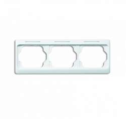 ABB BJE Alpha Nea/Exl Бел глянц Рамка 3-ая с шильдиком гориз арт. 1754-0-4068