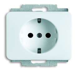 ABB BJE Alpha Nea/Exl Бел глянц Розетка с/з с защитой арт. 2013-0-5377