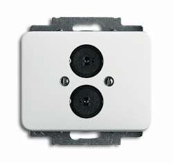 ABB BJE Alpha Nea/Exl Бел мат Аудиорозетка 2-ая арт. 1723-0-0139