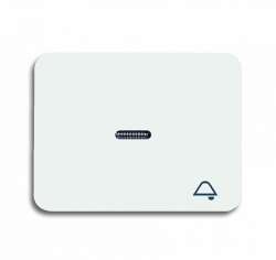 ABB BJE Alpha Nea/Exl Бел мат Клавиша 1-ая с прозрачной линзой и симв звонок арт. 1751-0-1872