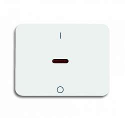 ABB BJE Alpha Nea/Exl Бел мат Клавиша 1-я с красной линзой и маркиров для 2-х,3-х полюсных выкл арт. 1751-0-1906