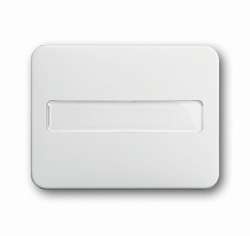 ABB BJE Alpha Nea/Exl Бел мат Клавиша 1-я с шильдиком и линзой подсветки арт. 1731-0-1494