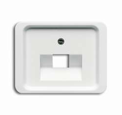 ABB BJE Alpha Nea/Exl Бел мат Накладка 1-й ТЛФ и комп розетки наклонной (мех 213/16) арт. 1753-0-8436