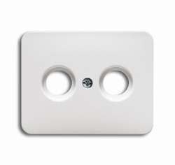 ABB BJE Alpha Nea/Exl Бел мат Накладка TV розетки (TV+FM) арт. 1753-0-1589