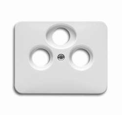 ABB BJE Alpha Nea/Exl Бел мат Накладка TV розетки (TV+FM+SAT) арт. 1724-0-1853