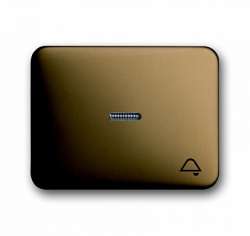 ABB BJE Alpha Nea/Exl Бронза Клавиша 1-ая с прозрачной линзой и симв звонок арт. 1751-0-1732