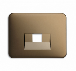 ABB BJE Alpha Nea/Exl Бронза Накладка 1-й ТЛФ и комп розетки наклонной (мех 213/16) арт. 1753-0-8428