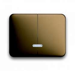 ABB BJE Alpha Nea/Exl Бронза Накладка двухканального нажимного светорегулятора арт. 6599-0-2891