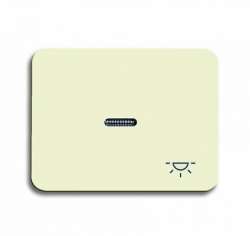 ABB BJE Alpha Nea/Exl Крем Клавиша 1-я с прозрачной линзой и симв свет арт. 1751-0-2516