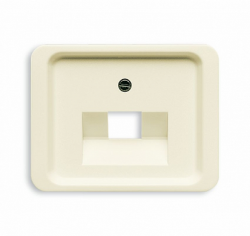 ABB BJE Alpha Nea/Exl Крем Накладка 1-й ТЛФ и комп розетки наклонной (мех 213/16) арт. 1710-0-2603