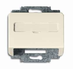 ABB BJE Alpha Nea/Exl Крем Накладка с суппортом для коммуникационных разъёмов арт. 1724-0-2513