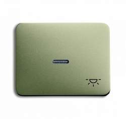 ABB BJE Alpha Nea/Exl Палладий Клавиша 1-я с прозрачной линзой и симв свет арт. 1751-0-2828