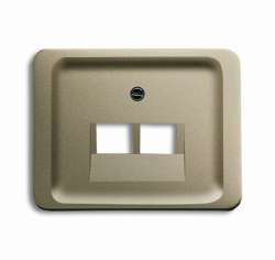 ABB BJE Alpha Nea/Exl Палладий Накладка 2-ой ТЛФ и комп розетки наклонной (мех214/15/17) арт. 1710-0-3321