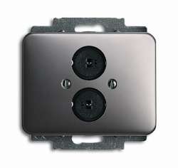 ABB BJE Alpha Nea/Exl Платина Аудиорозетка 2-ая арт. 1723-0-0113